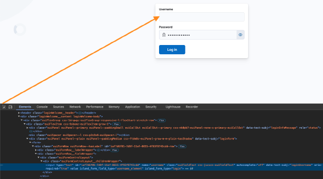 Inspector Kibana authentication